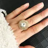 Anneaux de mariage tendance arabe bague en métal bijoux femmes incrusté cristal robe algérienne accessoires de doigt style ethnique Rita22