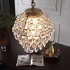 Lâmpadas pendentes de estilo nórdico Copper Light Luxury Crystal Guest Dining Room Villa Modelo