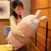 Pink Bunny fylld bolster leksak lång kropp plysch kanin squishy djur kudde leende sov söt barn vän j220704