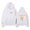 Sweats à capuche pour hommes Sweats 2022HoodiesAutomne Hiver Formula One Racer Lando Norris F1 McLaren Team Racing Fans Hoodie Hommes / Femmes Oversi KKOY