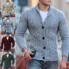 Geweldige revers Slim Fit Autumn Sweater Warme trui gebreid voor dating L220801