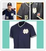 XFlspcollege Custom ND College Stitched Baseball Jersey 9 Jack Brannigan Jersey 26 Cameron Brown 41 Jackson Dennies 25 Ryan Lynch 30 Mitch Megias 36