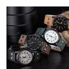 Reloj de pulsera de cuarzo con esfera de número de correa de cuero informal, relojes de moda para hombre, reloj de estilo deportivo Simple para hombre, reloj Masculino
