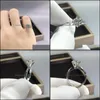 Cluster Rings Jewelry Gra Certificated Solid 18K Gold 7.5Mm D Color 1.5Ct White Moissanite Gemstones For Women Fine Presents Drop Delivery 2
