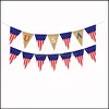 Garden Decorations Patio Lawn Home Ll Usa Burlap Flags Us National Day Pl Colorized Independence Pennan Dhkdf