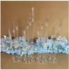 8pcs 10 kafa tutucular düğün dekorasyon centerpiece Candelabra Clear Candle Tutucu Akrilik Şamdanlar için Düğünler İçin Etkinlik Partisi 262U