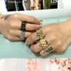 Personality chain rings designer retro fashion wild index finger Ring hip hop dance strap love ring men and women