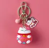 3D Funny Cat Butt Pendant Keychain Party Favor Lucky Kitten Keyrings Charms For Birthday Christmas Gift