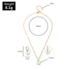 귀여운 아크릴 나비 귀걸이 펜던트 목걸이 조합 보석 세트 달콤한 스타일 합금 체인