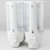 Väggmonterad Manuell Tryck Vätska Tvål Dispenser 350ml Plasthandtvätt Soap Bottle