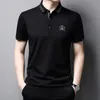 Business Embroidered Polo Shirt Men Summer Short Sleeve TShirt Turn Down Collar Slim Fit Polo Shirt For Men Tops Casual Clothes 220615