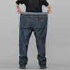 Jean homme taille élastique grande taille pantalon en denim pleine longueur très grand 36 à 48 220328