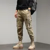 Mens Cargo Pants Techwear Baggy Button Hip Hop Fashion Joggers Male Trousers Streetwear Casual 220422