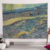 Accessori per la decorazione della casa Van Gogh Pittura ad olio Sfondo Panno Estetico Decorazioni per la stanza Tappeto per pareti Camera da letto Murale J220804