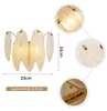 Feather Design Wall Lamps Frosted Glass LED Sconce Gold Metal Lighting Fixture for Hallway Corridor Living Room Study Bedside