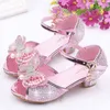 Bambini Ragazze Tacchi Alti Sandali Estate Bambini Piccole Scarpe Da Principessa Con Fiocco Ragazze Fondo Morbido Scarpe Da Festa Comode Moda G220418