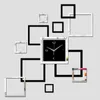 Orologio da parete Orologio Real Quartz Living Room Modern Horloge Guarda FAI DA TE 3D Autorizzatore acrilico Adesivi per la casa Decorazioni per la casa