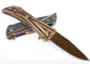 Promocja flipper składany nóż 5Cr15mov tytan powlekany kropla ostrze uchwyt ze stali nierdzewnej rękojeść kulkowe nożem