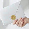 Embrulhado de presente 500pcs kraft papel obrigado adesivo de coração por caixa de embalagem pacote de envelopes de pacote de vedação caseira gelsgift