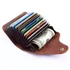 Card Holders 1pc Leather Holder Men And Women Portable Wallet Business ID Po Bank Korea Purse Storage BagCard