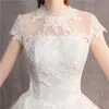 Otros vestidos de novia Llegada EZKUNTZA Vestido de manga corta Encaje O-cuello Hasta Vestido de fiesta Princesa Vestidos vintageOtros