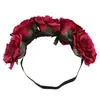 Decorative Flowers & Wreaths Crown Wedding Bridal Rose Cloth Imitation Flower Headdress Girls Crowns Hair HH015Decorative