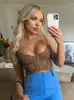 Darlingaga Y2K Fashion Strap Skinny Blue Corset Lace Top Female Backless Bandage Sexy Crop Tops Camis Transparent Hook Bralette 220802