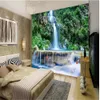 Niestandardowa tapeta 3D Mural Mountain Waterfall Water 3D Mural Krajobraz Tło Ściana salon Tapeta 3D Mural