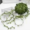 10 mètres de soie en forme de feuille Handmake feuilles vertes artificielles bricolage guirlande guirlande pour la décoration de mariage cadeau Arts artisanat fausse fleur