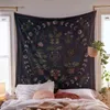 Moon Phase Carpet Wall Hanging Plant Celestial Flower Hippie Decoration Starry J220804