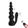 Nxy Anal Toys New Rechargeable Hip Pull Ball 10 Frequency Silicone Anal Plug Waterproof Backyard Masturbator Adult Sex Appeal Products 220621