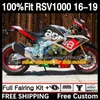 Injektionsmögelkropp för Aprilia RSV4 RSV 1000 RSV-1000 RSV1000R 16-19 Kroppsarbete 5DH.53 RSV1000 R RR 16 17 18 19 RSV1000RR 2016 2017 2018 2019 OEM FAIRING Pearl White