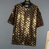 T-shirt da uomo T-shirt con paillettes di lusso di alta qualità T-shirt da uomo Poleras Hombre 2022 Fashion Gold Silver Punk Club Outfit Nightclub TeesMen's