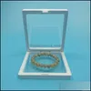 108*108*18 mm Clear Pet Membraan Doos Standhouder Drijvende display Case Earring Gems Ring Sieraden Verpakking Druppel Aflevering 2021 PAC