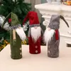 Copertura per bottiglie di vino gnomi di Natale toppers di bottiglie di vino swedish toppers santa claus bottiglie decorazioni natalizie c0803x0