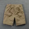Herren-Shorts für Herren, 2022, lässige Baumwoll-Arbeitshose, knielang, elastische Taille, Herren-Chino-Shorts, Herren-Shorts Naom22