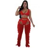 Kvinnors tvåbitar byxor Set Women Sexy Club Outfits 3 byxa uppsättningar Summer Tracksuit Rave Sports Pant Suits Luxury Designer Clothing