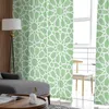 Rideaux Rideaux Motif Abstrait Rideaux En Tulle Vert Frais Pour Salon Chambre Décoration Luxe Voile Valance Sheer KitchenCurtain