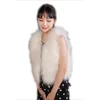 Kvinnor Real Feather Vest Top Ostrich päls sjalar Midja