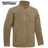 TACVASEN Winter Tactical Fleece Jacket Mens Army Military Hunting Jacket Thermal Warm Security Full Zip Fishing Work Coats Outer 220808