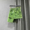 Jupe Femme Mode D'été Irrégulière Vert Tie Dye Denim Jupe Femmes Taille Haute A-ligne Jupes Courtes Sexy Hot Girls Jupe Asymétrique T220819