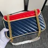 Sac à bandoulière de marque en cuir pour femmes, sac à main de styliste de qualité supérieure, sac à rabat avec lettre Stiletto, 443497298r