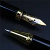 Golden Fountain Pen text custom engraved Office school commemorate gift full metal pen Student writing stationery