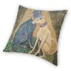 枕ケースGustav Klimt Greyhound Dog Art Cushion Cover Sofa Living Room Whippet Sihthound Square Pillow 45x45cm 220623