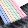 Reusable Chopstick Metal Chinese Chopstick with Plastic Wheat Straw Handle 4 Colors