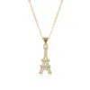 Collane con ciondolo Colore argento Forma della torre Eiffel Collana con catena a clavicola Fascino Gioielli di fidanzamento squisiti per le donne Sidn22