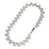 Hip Hop Halsketten Kette Zirkon Perlenkette Gold Versilbert Diamant Herz Halskette für Männer Frauen