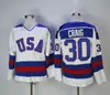 WSKT CUSTOM 1980 팀 미국 하키 유니폼 3 KEN MORROW 16 Mark Pavelich 20 Bob Suter Men 's Stitched USA Vintage Hockey Uniforms Blue White
