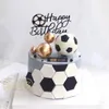 Andra festliga festleveranser Fotbollskaka topperdekor Soccer Boy First Happy Birthday Footbal Treat Theme Dessert Decoration9870354