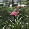 Lâmpadas de gramado LED LED Flamingo impermeável Solar Lawn Light Outdoor Garden Decoration Floor com luzes paisagem